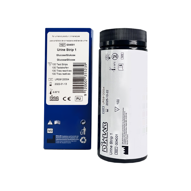 Тест-смужки для експрес аналізу сечі для визначення глюкози №100, Dialab